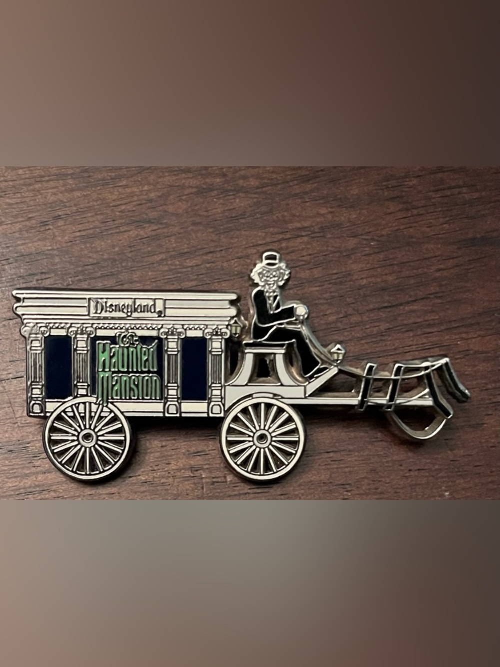 Retro Disney Official Pin Trading The Haunted Mansion Ezra & Ghost Hearse